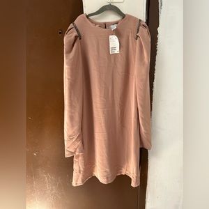 NWT Blush Pink H &M Long Sleeved Sheath Style Dress